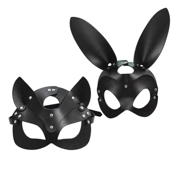 Набор масок для ролевых игр I’MCUM Fox & Bunny Set Экокожа Черный 2 шт (IM-SM230_set2pcs)