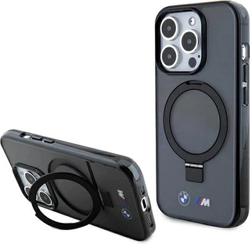 Панель BMW Ring Stand M Collection MagSafe для Apple iPhone 15 Pro Black (BMHMP15LURSK)