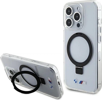 Панель BMW Ring Stand M Collection MagSafe для Apple iPhone 15 Pro Transparent (BMHMP15LURST)