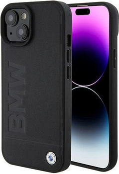 Панель BMW Signature Logo Imprint MagSafe для Apple iPhone 15/14/13 Black (BMHMP15SSLLBK)