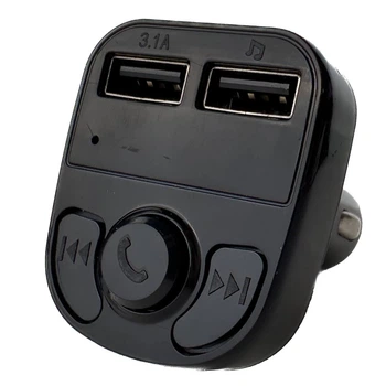 FM трансмітер модулятор CAR X8 Bluetooth 2хUSB MicroSD 3.1 А чорний