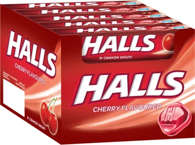 Льодяники Halls зі смаком вишні 20шт.