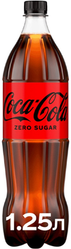 Напій газований Coca-Cola Zero 1,25л х 6шт
