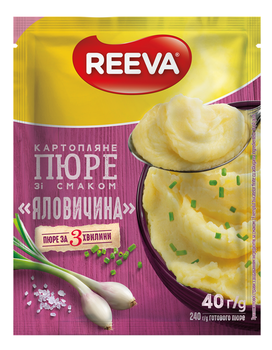 Пюре картопляне Reeva зі смаком яловичини 40г