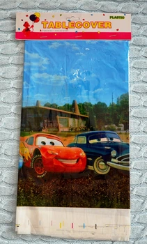 Святкова скатертина "Тачки", розмір 1,08*1,80 м