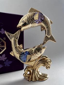 Фигурка с камнями Swarovski Знак зодиак Рыбы 10.5 см 160269