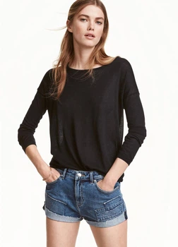 Жіночий джемпер H&M нг-0816-о-01 XS(160/80) чорний (2000004150648)