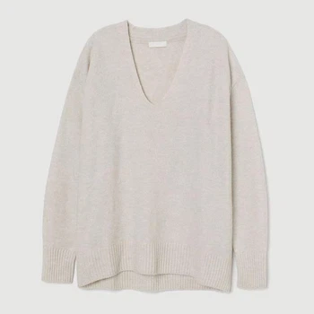 Жіночий джемпер H&M 720325-4 XL(175/116) бежевий (2000005023309)
