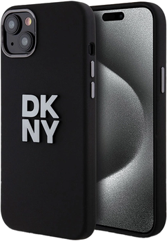 Etui DKNY Liquid Silicone Metal Logo do Apple iPhone 14 Plus/15 Plus Black (3666339265304)