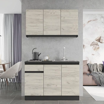 Кухня ЕКО НОВА К-5 комплект 1,2 м Зі стільницею Антрацит/Крафт білий