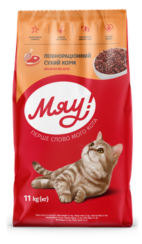 Сухий корм для кішок Мяу! зі смаком курки