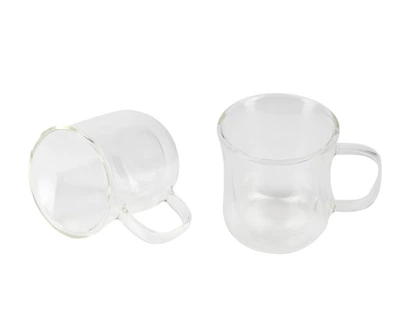 Набор стеклянных чашек Bergner Coffee & tea lovers 230мл 2 предмета (BG-20115-MM)