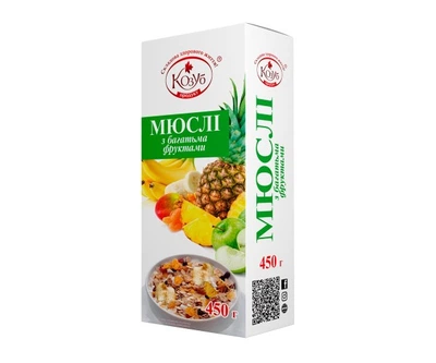 Мюсли Со многими фруктами моментального приготовления TM Козуб продукт 450 g