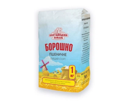 Мука пшеничная высшего сорта Полтавский вкус 1 кг