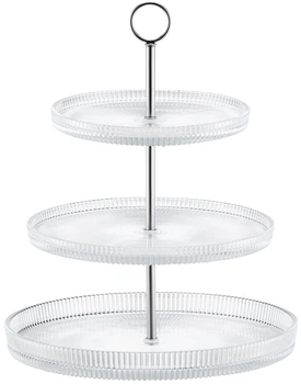 Patera Ambition Curly trzypoziomowa Srebrna 29 cm (5904134676122)