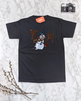 Футболка мужская "Злой снеговик" 2XL