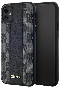 Панель DKNY Leather Checkered Mono Pattern MagSafe для Apple iPhone 11 / Xr Black (3666339259730)