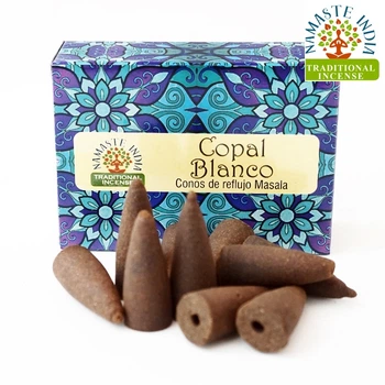 Ароматические конусы Белый ладан Namaste India Back Flow cones White Copal