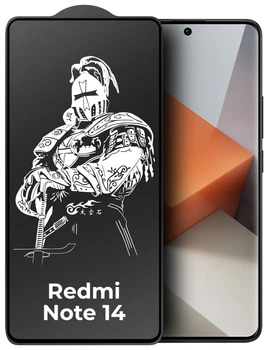 Захисне скло King Fire Xiaomi Redmi Note 14 (4G/5G) (Full Glue) Black (42913)