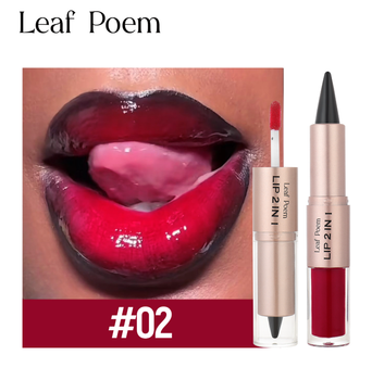 Двухстороннее средство для губ (Карандаш + Глянец) Leaf Poem Lip 2 in 1 Эффект Омбре / Плампер. Оттенок 02(II) 34449