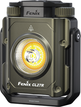 Кемпінговий ліхтар Fenix CL27R з червоним світлом та магнітним кріпленням, 1600 лм, USB-C зарядка, 360° ручка, IP66 Зелений (CL27R-Green)