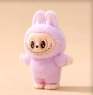 Флокована фігурка монстр LABUBU The Monsters Exciting Macaron 4,5 см Лабубу флок бузковий