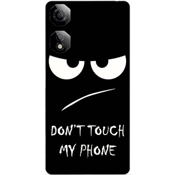 Чехол силиконовый бампер Candy для ZTE Nubia Neo 2 5G с рисунком Глаза Dont touch my phone