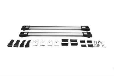 2 Перемычки на рейлинги для Skoda Yeti 2009-2017, черные, с замком V2
