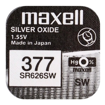 Батарейка SR626 (377) Maxell 1,55V silver oxide (1 шт.)