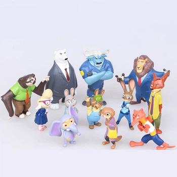 Игрушка Игровые фигурки Зоотрополис (Зверополис), 12 персонажей Zootopia для детей (арт 10727)