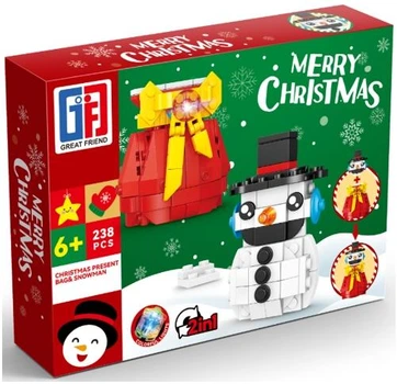 Конструктор Christmas Новорічний поїзд з ялинкою 130 деталей, 123-658