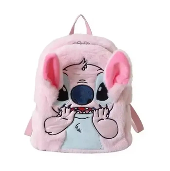 Плюшевий рюкзак Стич Disney Fairy Stitch м'який дитячий рюкзак з вушками та мордочкою рожевий