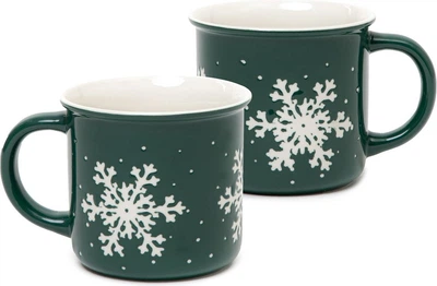 Zestaw kubków Homla Trinkie ze śnieżynką zielone 360 ml 2 szt (5904183831800)