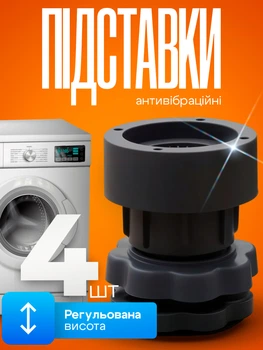 Антивібраційні підставки для пральної машини з регулюванням висоти 4шт вібраційні ніжки для холодильника BRS