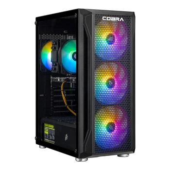 Ігровий комп'ютер COBRA Advanced (A56.16.S5.57T.22720) / AMD Ryzen 5 5600/3.5 - 4.4 ГГц/DDR4/16 ГБ/SSD 500 ГБ/GeForce RTX 5070 Ti/16 ГБ/без ОС/1000 Мбіт/с/750 Вт/Black