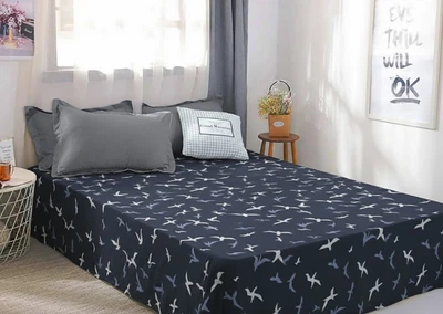 Простынь Zastelli Birds on Blue Front 220х240 см Бязь Разноцветная (2100000281176)