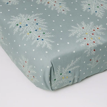 Простынь на резинке Бязь Christmas tree 160*200 высота 25 см