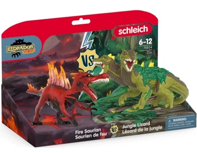 Набір фігурок Schleich Eldrador Creatures Вогняна рептилія проти ящірки джунглів 70834 (4059433774947)