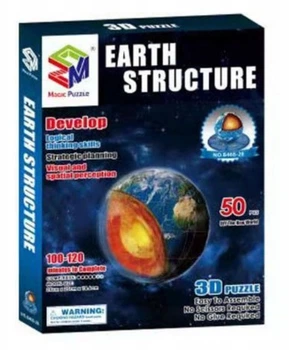 Пазл 3D LEAN Toys Планета Земля Земне ядро 50 елементів (5905991057772)