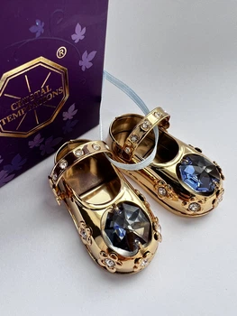Фигурка с камнями Swarovski Башмачки для мальчика 5,5 см 160573