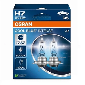 Лампа галогенна 12В H7 "Osram" 55+100% 5000К Cool Blue Intense (2 шт.)