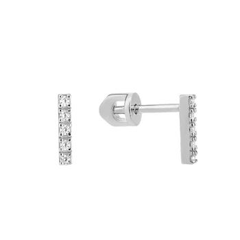 Сережки-пусети (гвоздики) срібні з розсипом Silver Style (30921.12 sku:2300103053513)