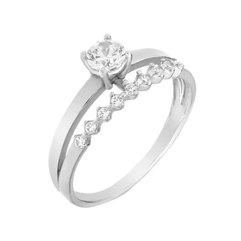 Кольцо серебряное с фианитами Silver Style 17.5 р. (11201.40 sku:2300104154431)