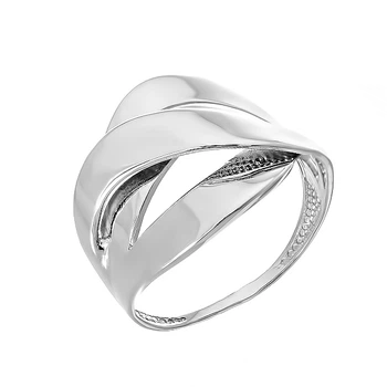 Кольцо серебряное фантазия без камней Silver Style 16 р. (КБ405 sku:4443006343812)