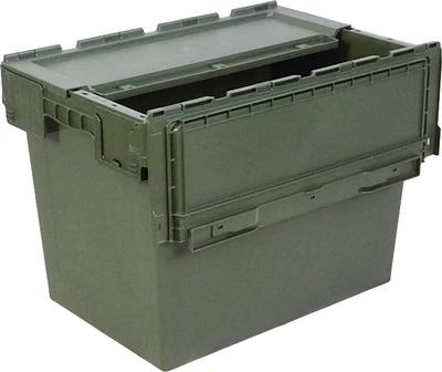 Ящик пластиковый (600х400х435) сплошной, оливковый