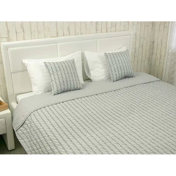 Набор покрывало 212х240 + 2 подушки 40х40 "Grey Braid" К_993.52У_Grey Braid