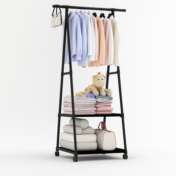 Передвижная напольная вешалка для одежды THE NEW COAT RACK Черный