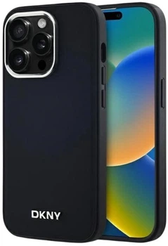 Etui DKNY Plain Logo MagSafe do Apple iPhone 14 Pro Black (3666339260095)