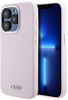 Etui DKNY Liquid Silicone Small Metal Logo MagSafe do Apple iPhone 14 Pro Pink (3666339265830)