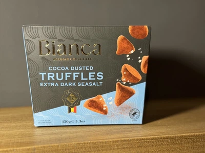 Конфеты трюфель Бельгийский шоколад Bianca Truffles Extra dark Seasalt с морской солью, 150г (Бельгия)